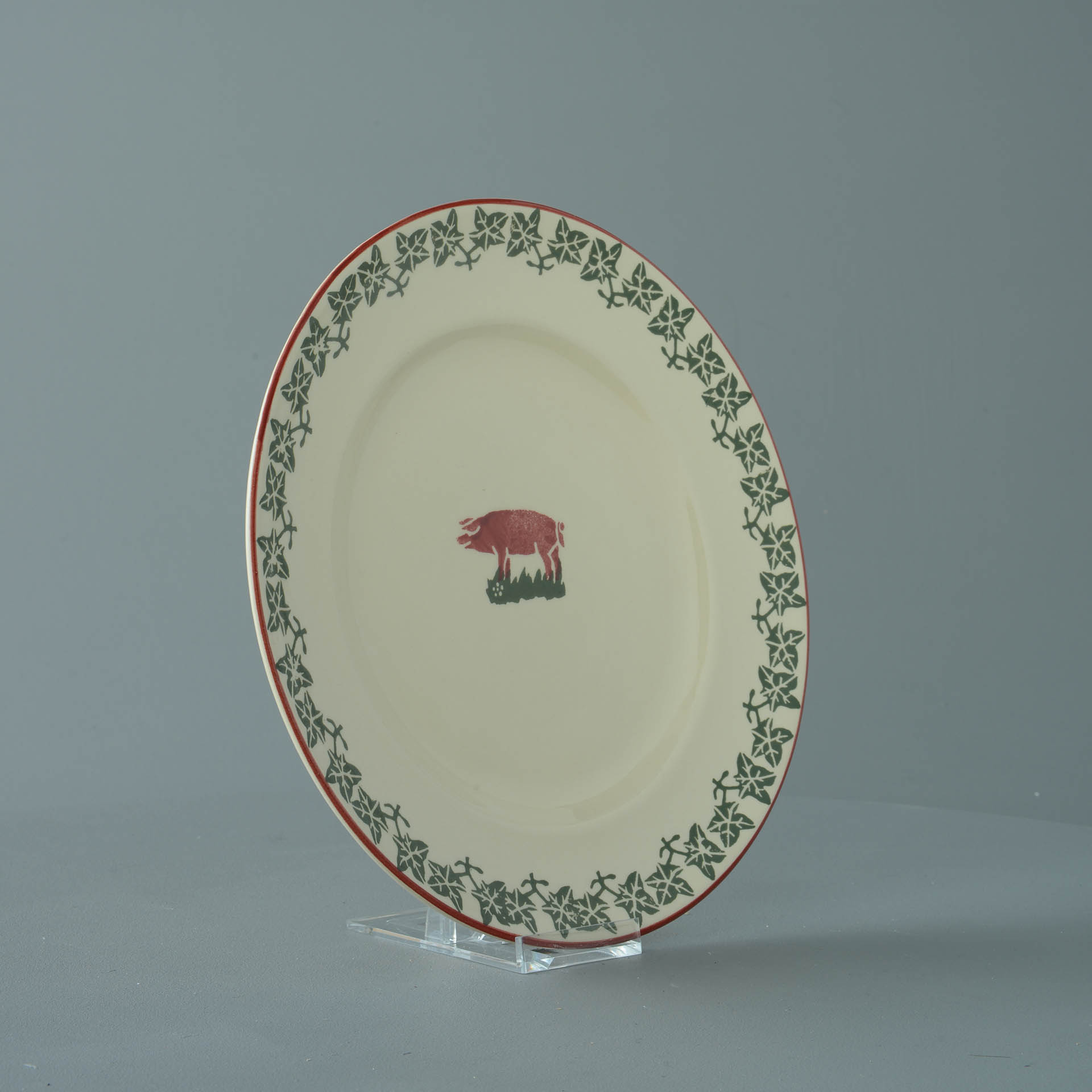 Pink Pig Plate - Dinner Size