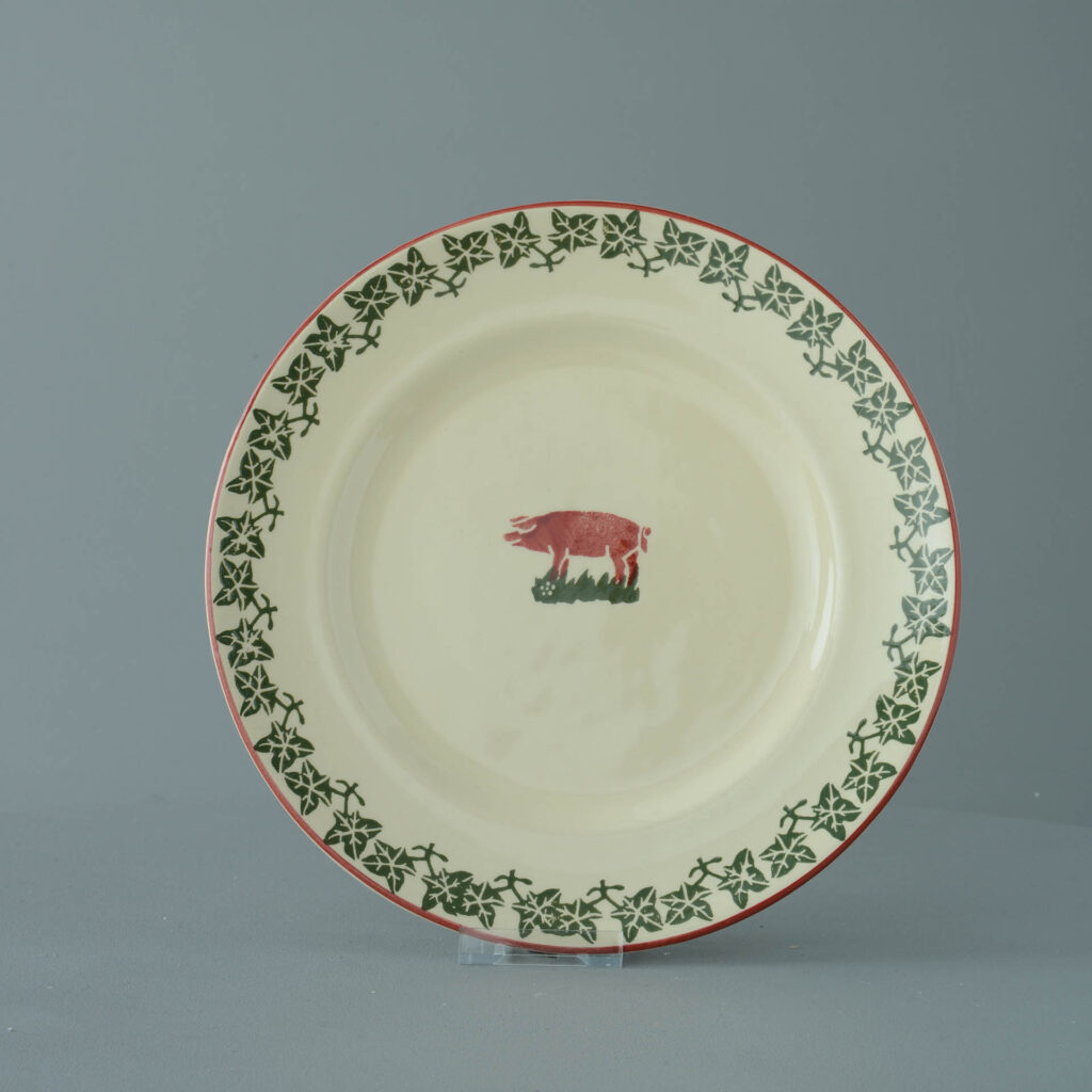 Pink Pig Plate - Dinner Size