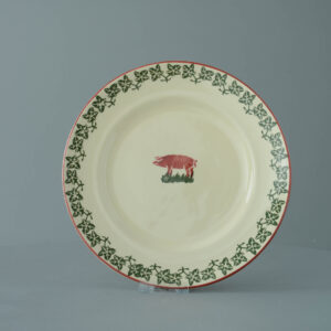 Pink Pig Plate - Dinner Size