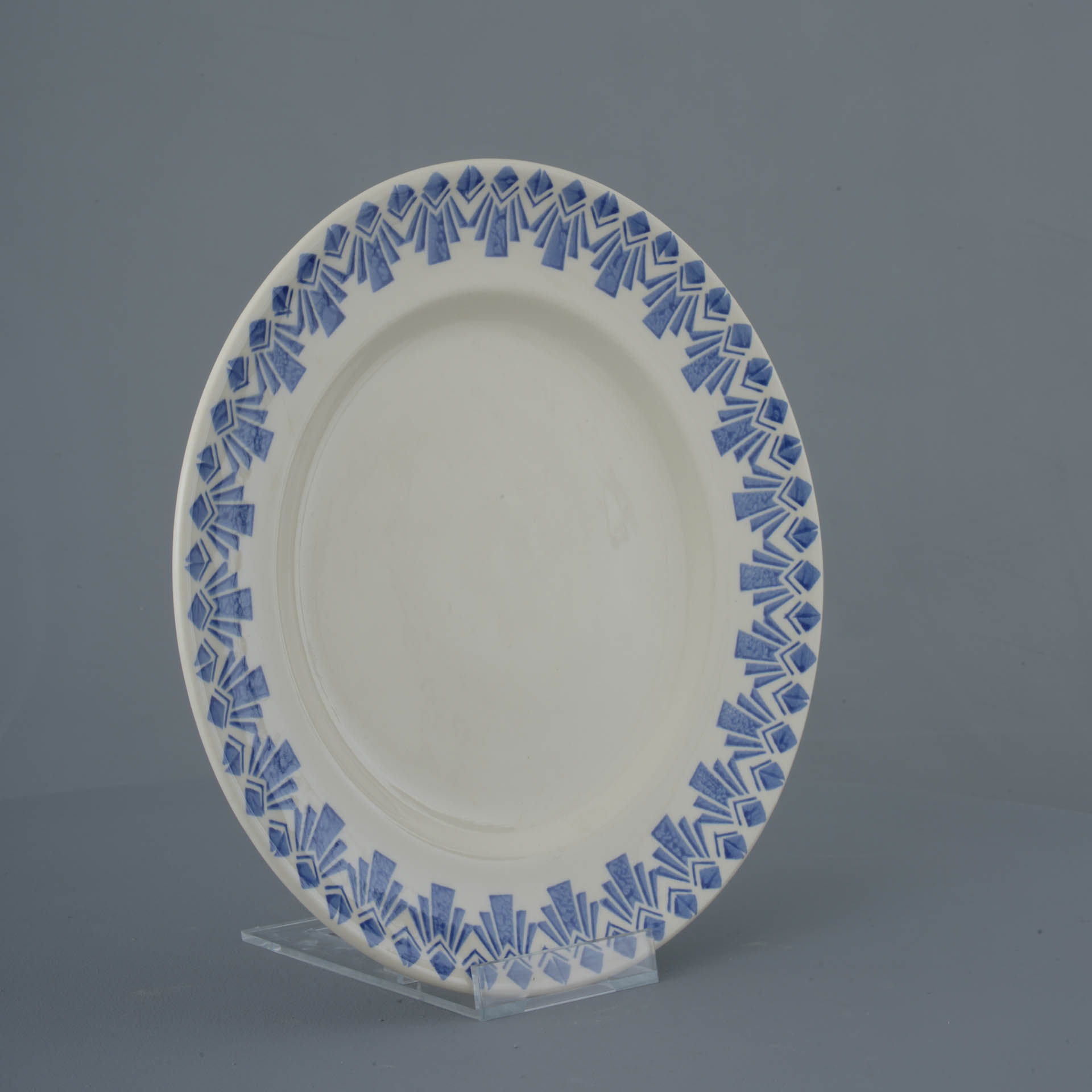 Deco Odeon Blue Dufort plate - Dinner Size