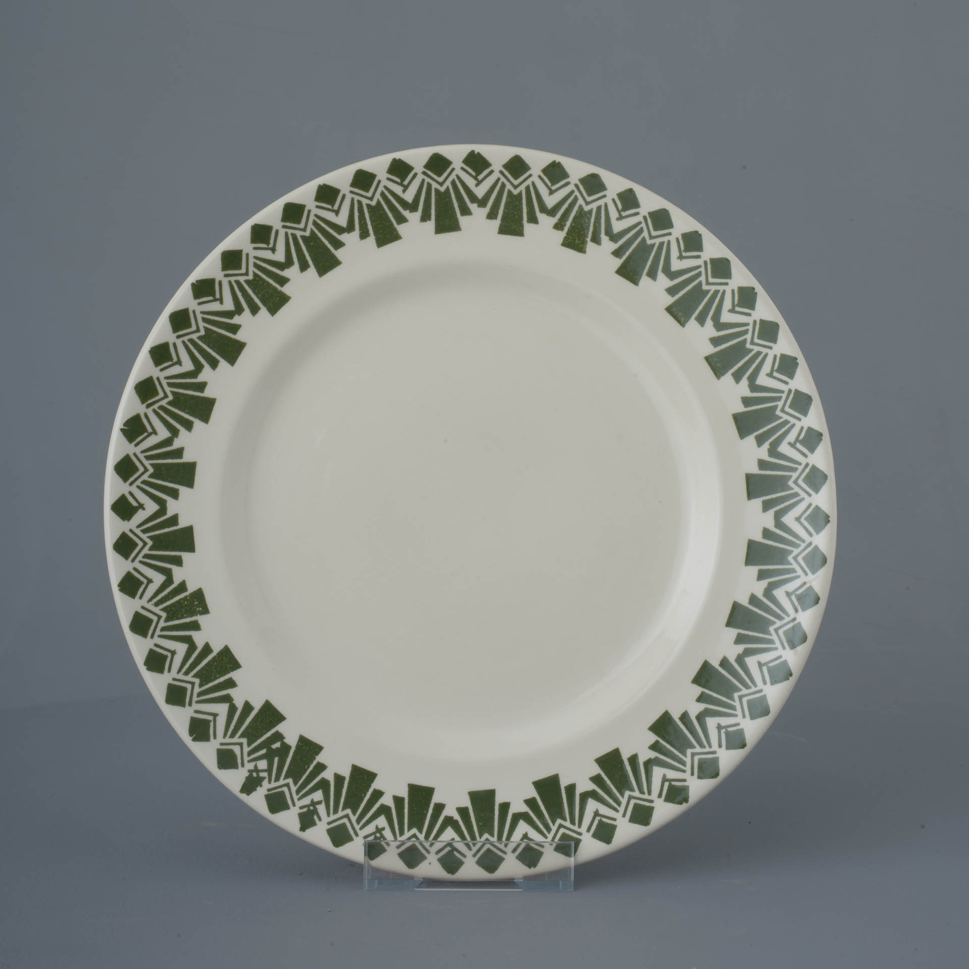 Deco Odeon Green Dufort plate - Dinner Size