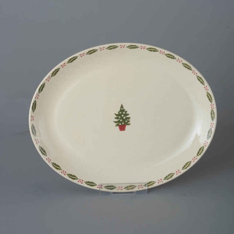 Christmas Tree Oval Plate – Large