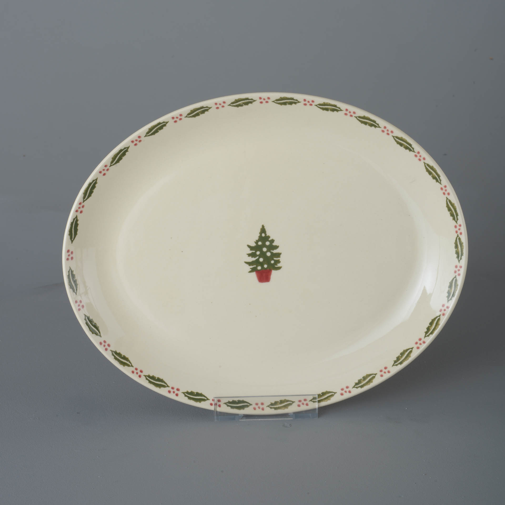 Christmas Tree Oval Plate - Large