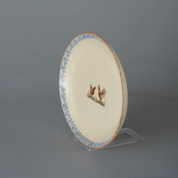 Cock & Hen Oval Plate - Large