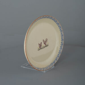 Cock & Hen Oval Plate - Large