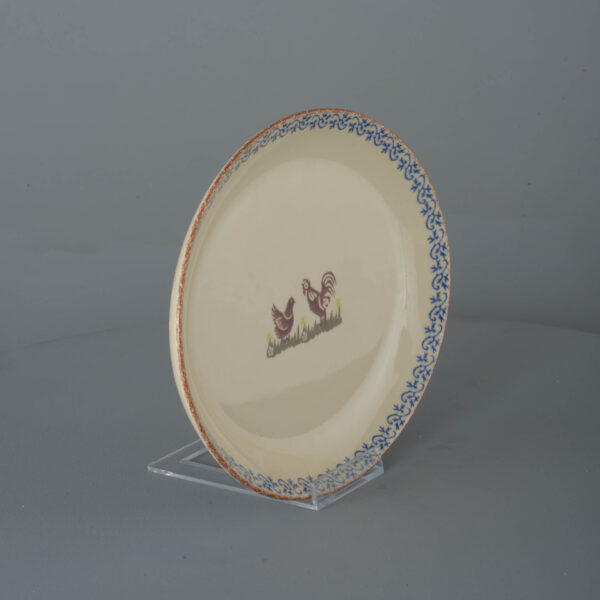 Cock & Hen Oval Plate - Large