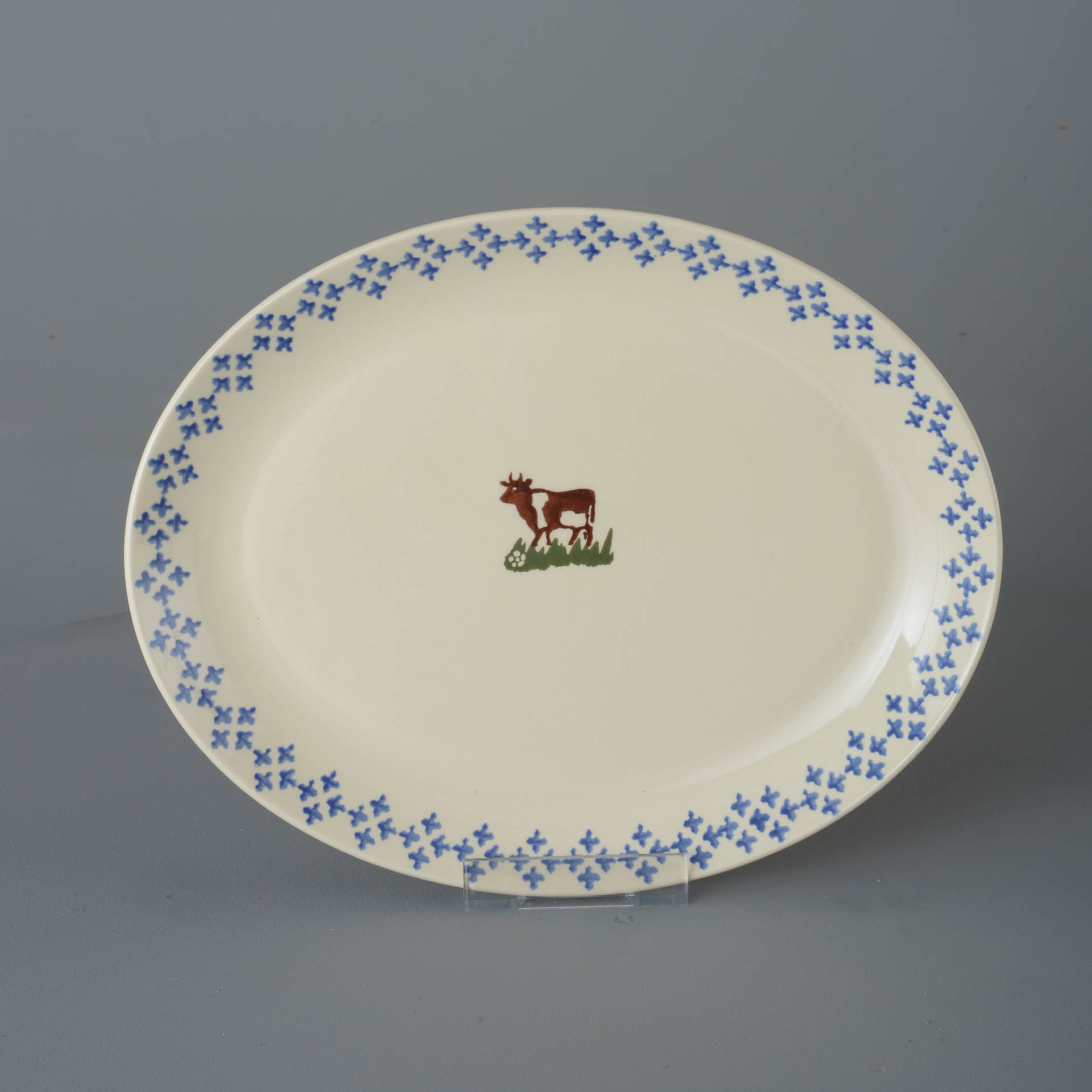 Cow Oval Plate - Large