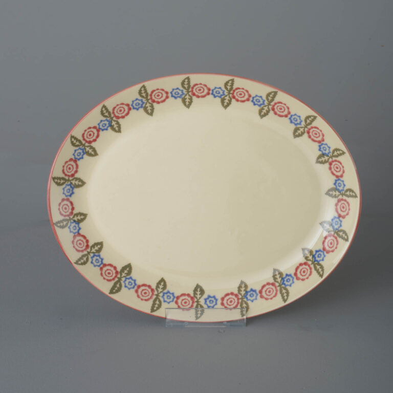 Victorian Floral Oval Plate – Large