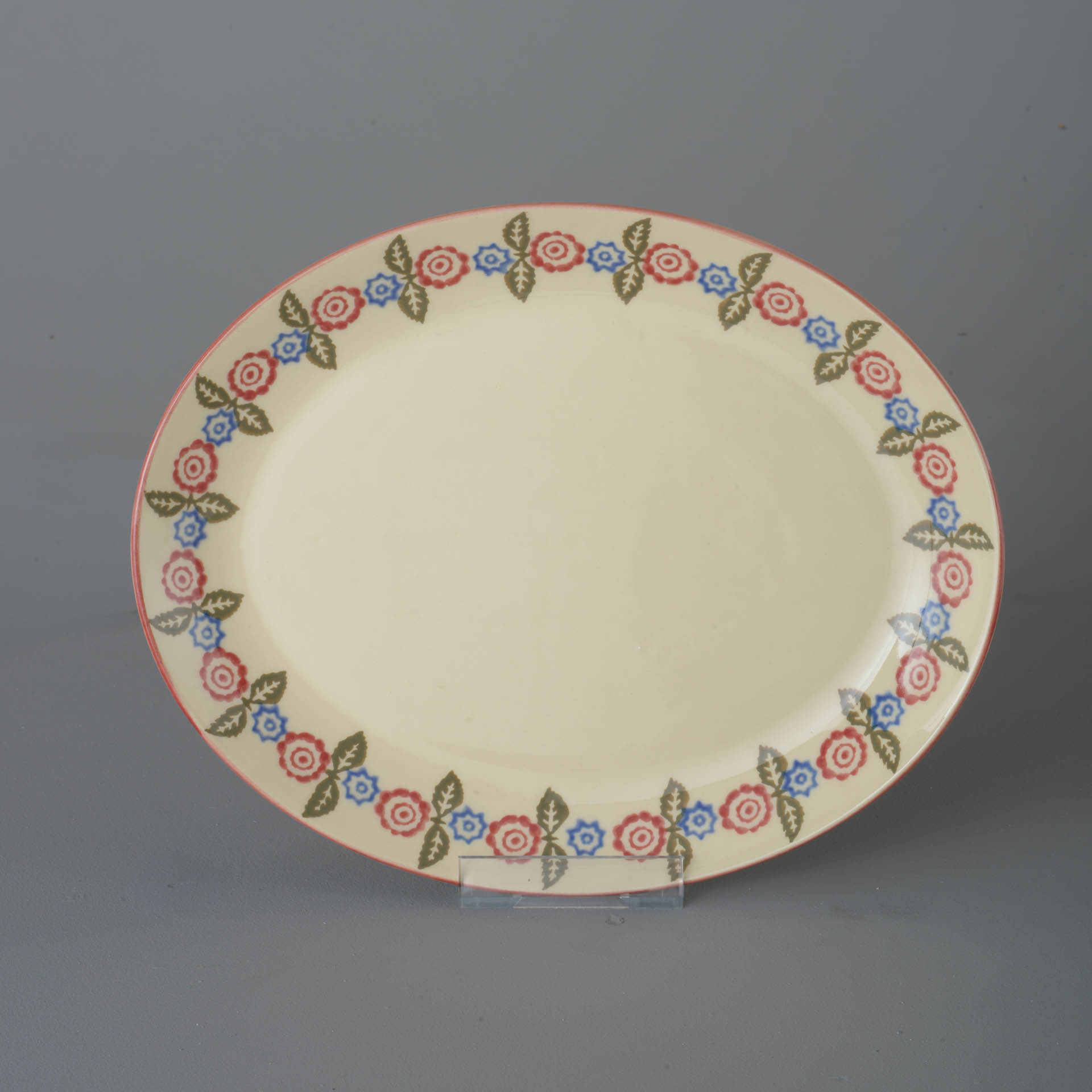 Victorian Floral Oval Plate - Large