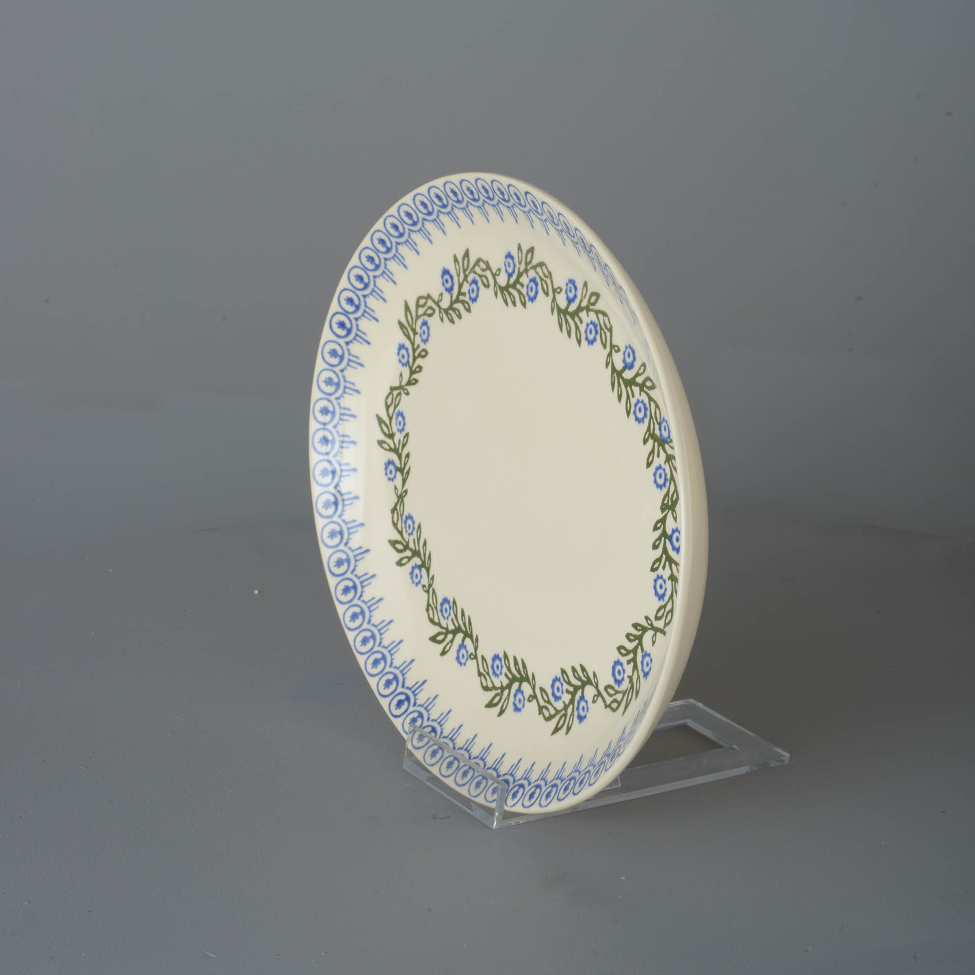 Floral Garland Oval Plate - Large