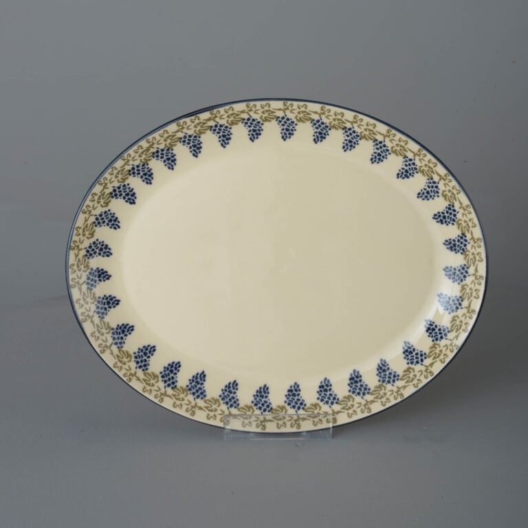 Grapes And Vine Oval Plate – Large