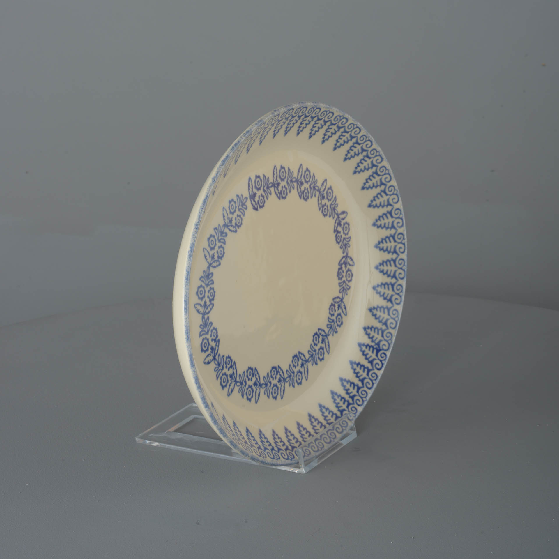 Lacey Blue Oval Plate - Large