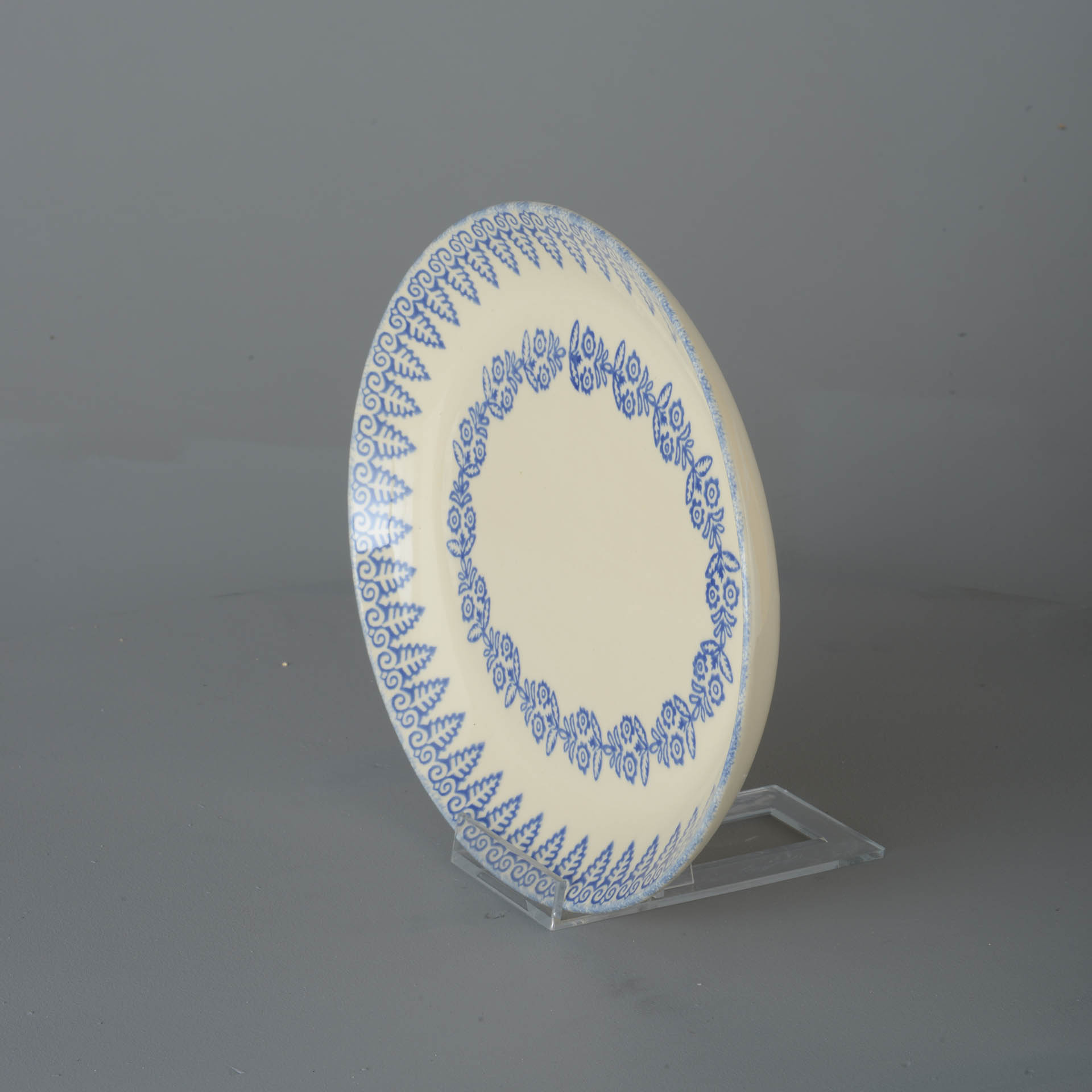 Lacey Blue Oval Plate - Large