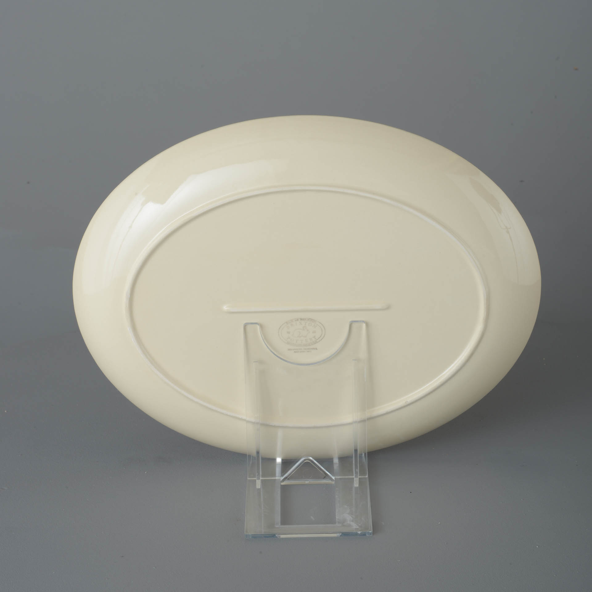 Lacey Blue Oval Plate - Large