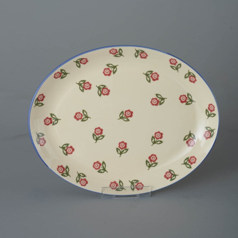 Scattered Rose Oval Plate – Large