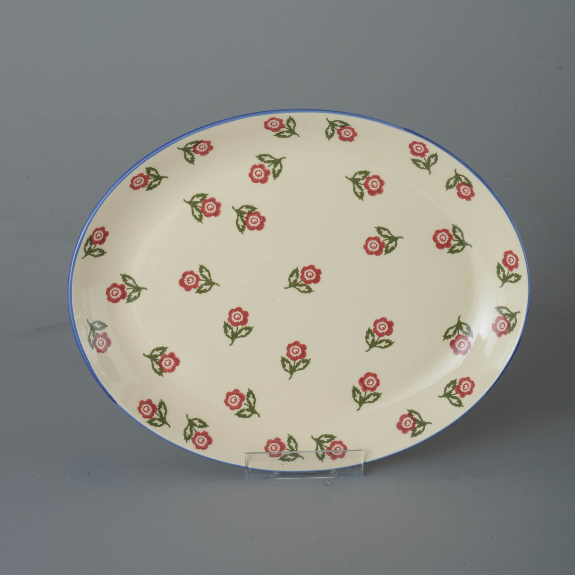 Scattered Rose Oval Plate - Large