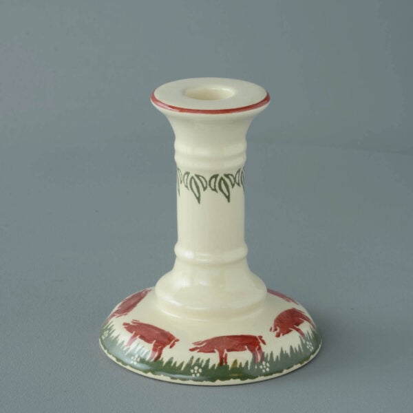 Pink Pig Candlestick