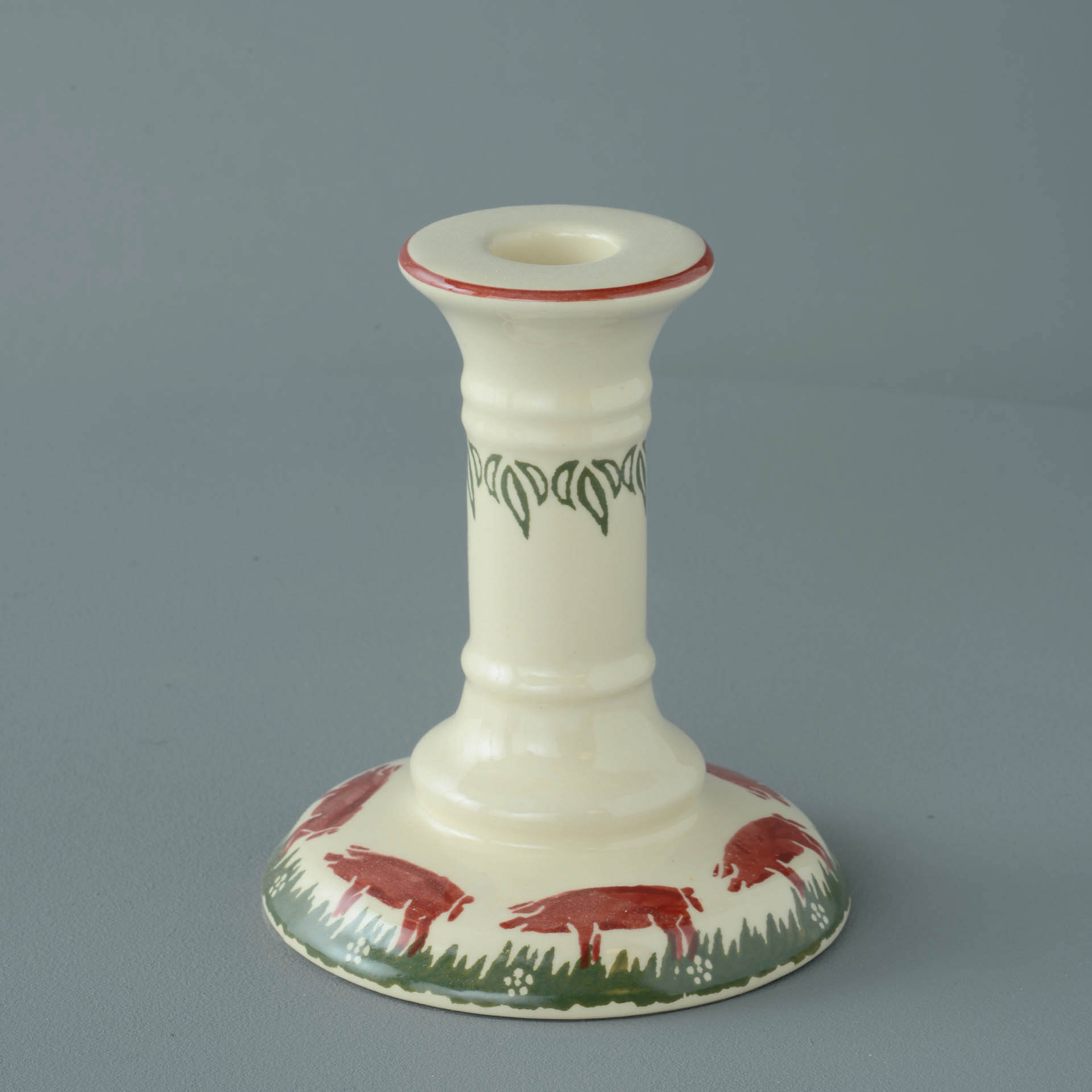 Pink Pig Candlestick