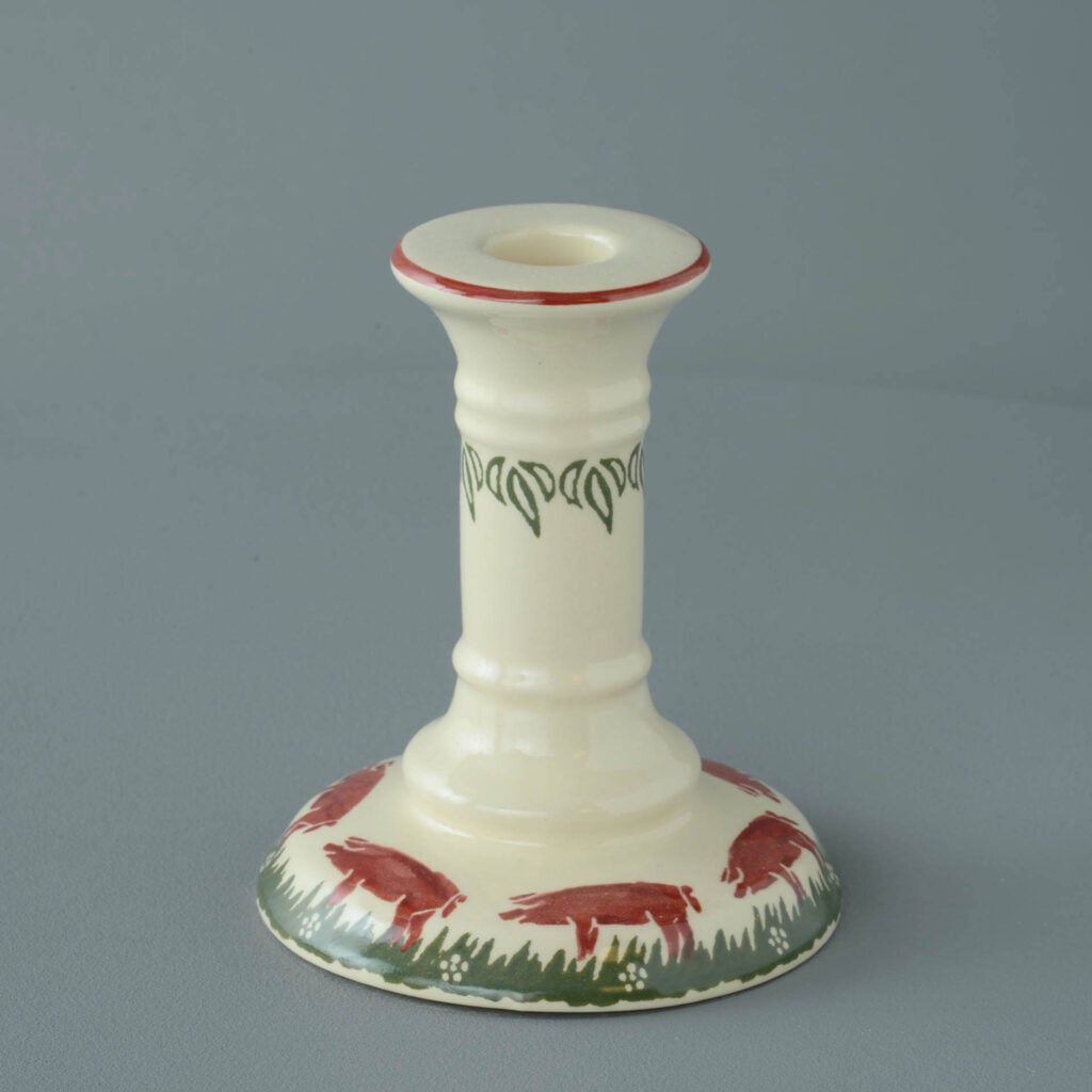 Pink Pig Candlestick