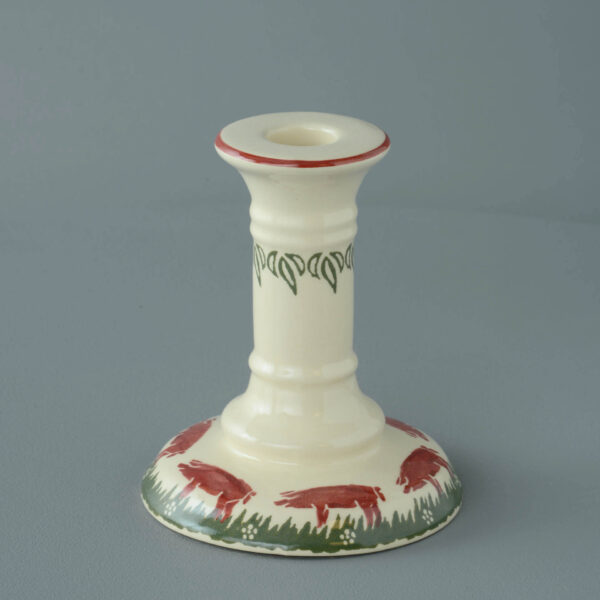 Pink Pig Candlestick