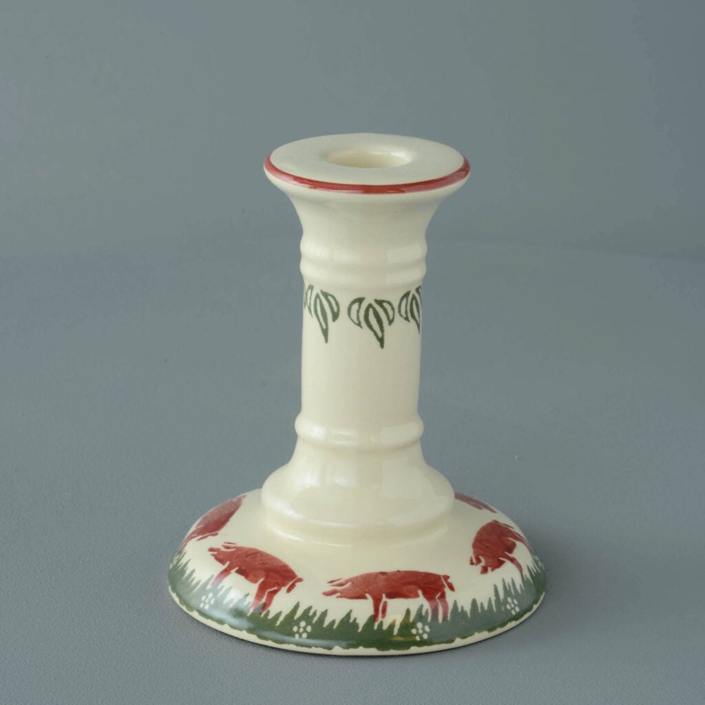 Pink Pig Candlestick