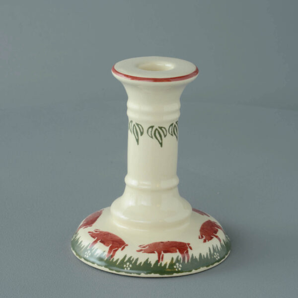 Pink Pig Candlestick