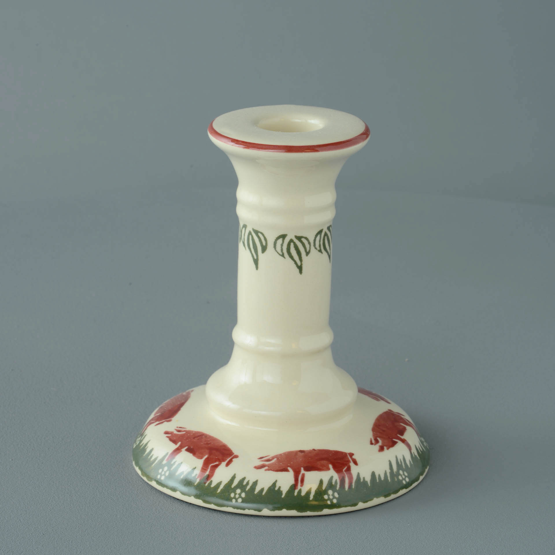 Pink Pig Candlestick