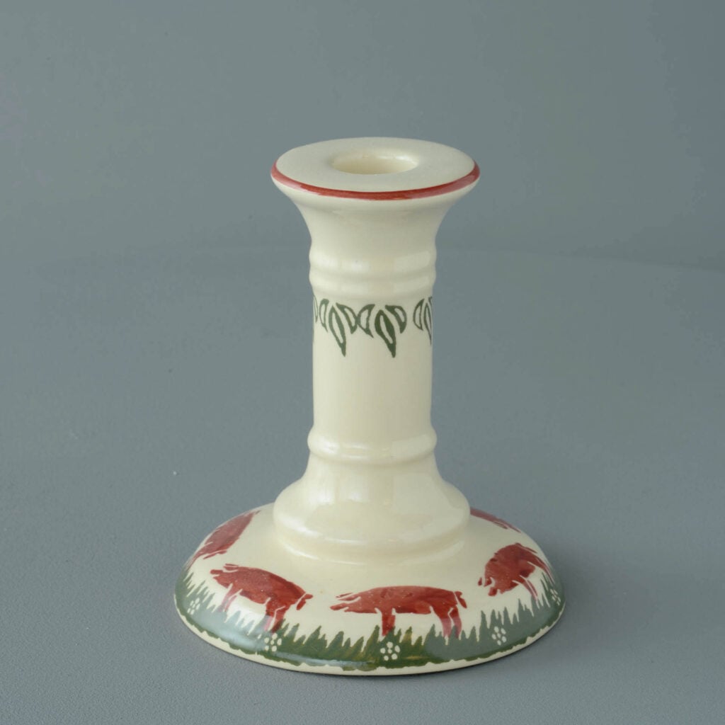 Pink Pig Candlestick