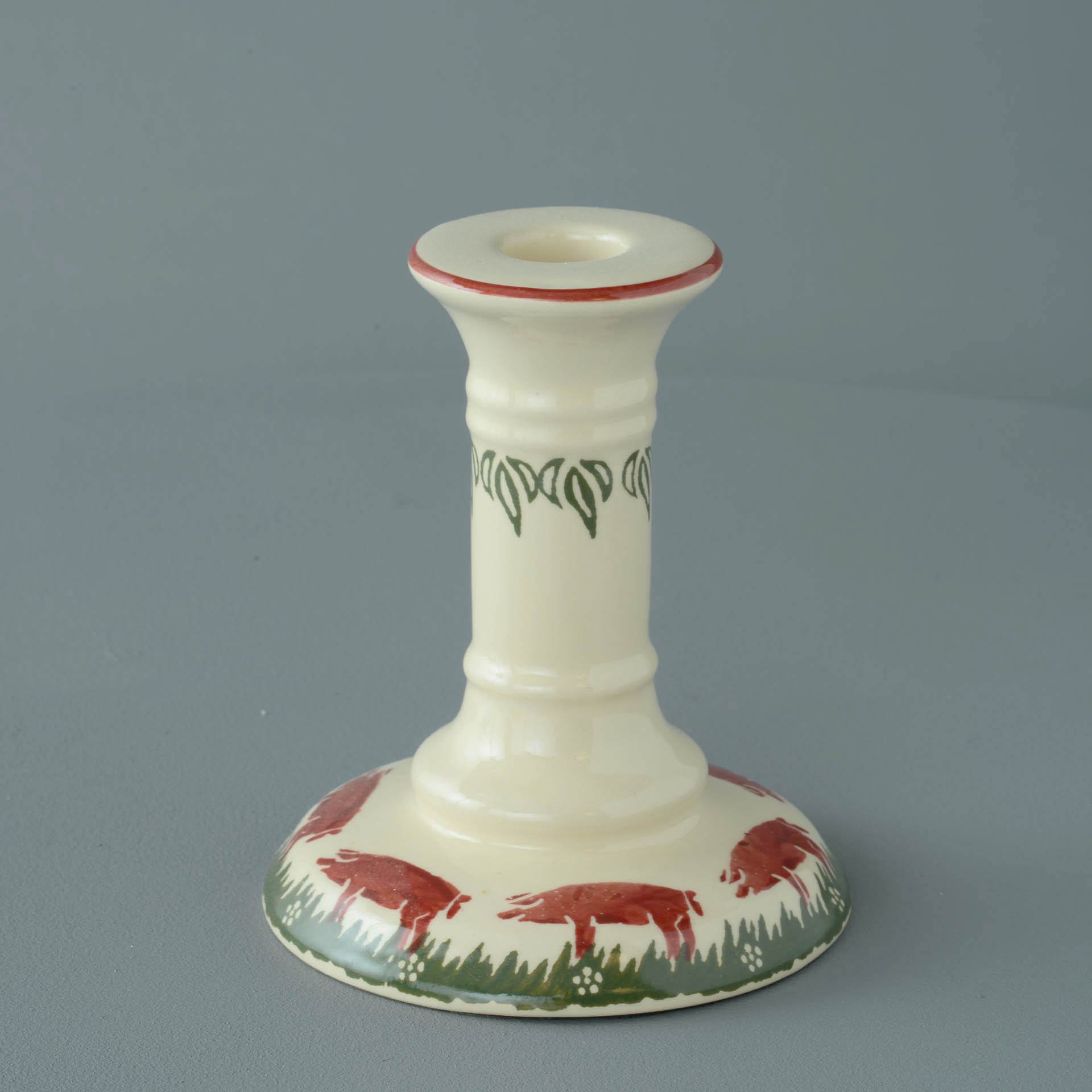 Pink Pig Candlestick