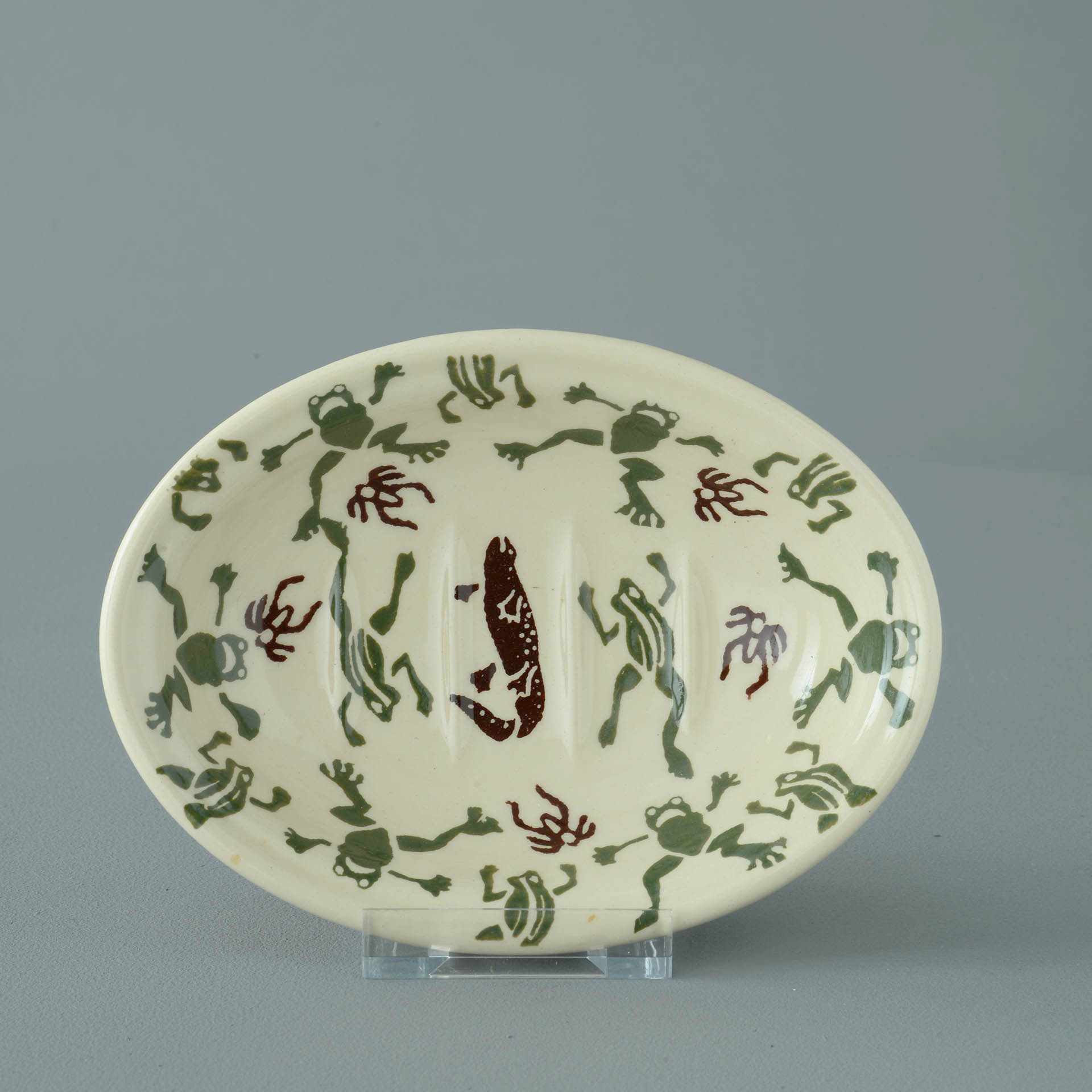 Frog Insect & On Newt Soap dish oval