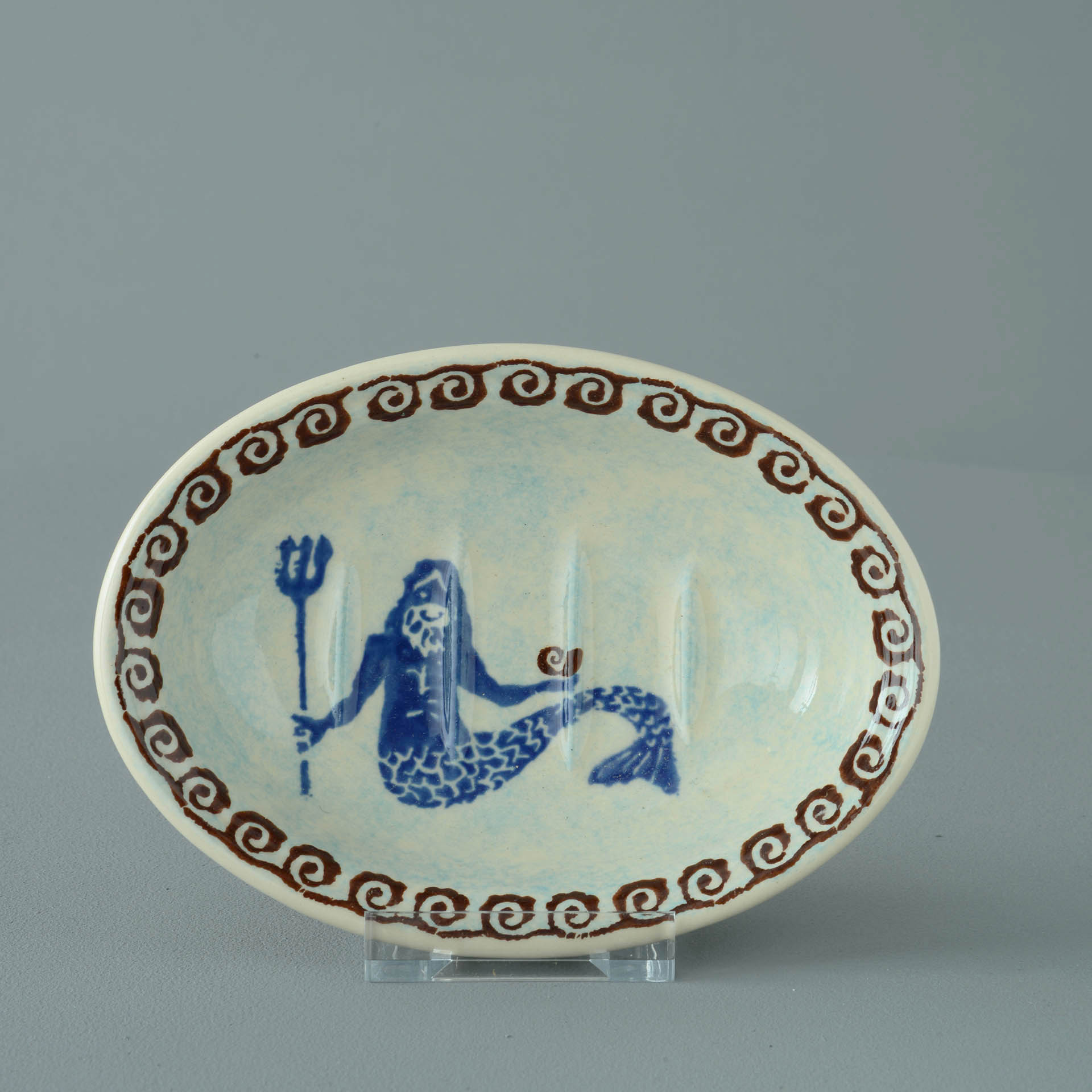 Neptune and Sirens Soap dish oval