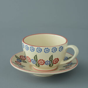 Victorian Floral Cup & Saucer - Breakfast Size