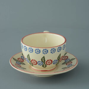 Victorian Floral Cup & Saucer - Breakfast Size