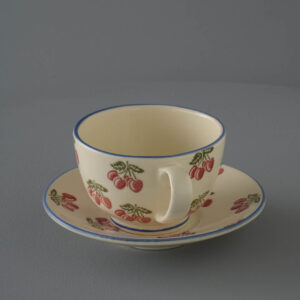 Cherry Cup & Saucer - Breakfast Size