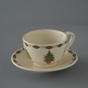 Christmas Tree Cup & Saucer - Breakfast Size