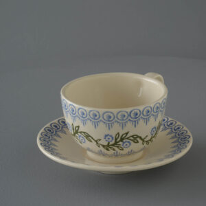 Floral Garland Cup & Saucer - Breakfast Size
