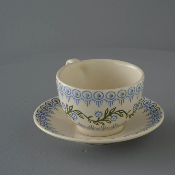 Floral Garland Cup & Saucer - Breakfast Size