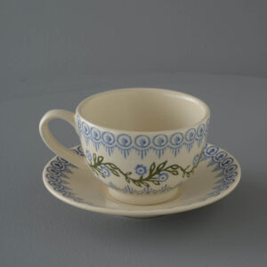 Floral Garland Cup & Saucer - Breakfast Size