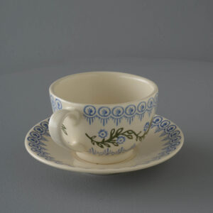 Floral Garland Cup & Saucer - Breakfast Size