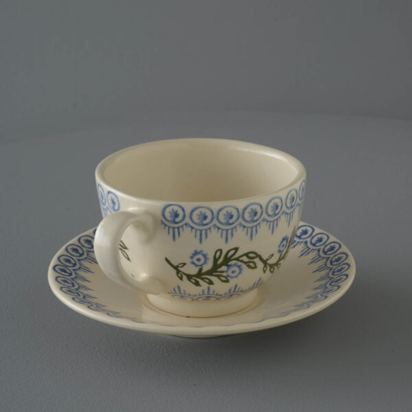 Floral Garland Cup & Saucer - Breakfast Size