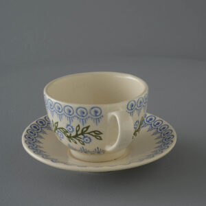 Floral Garland Cup & Saucer - Breakfast Size