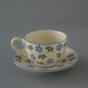 Geranium Cup & Saucer - Breakfast Size