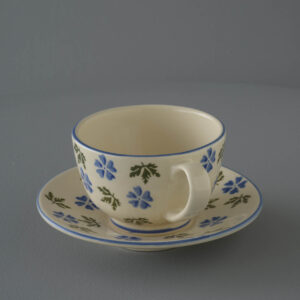 Geranium Cup & Saucer - Breakfast Size