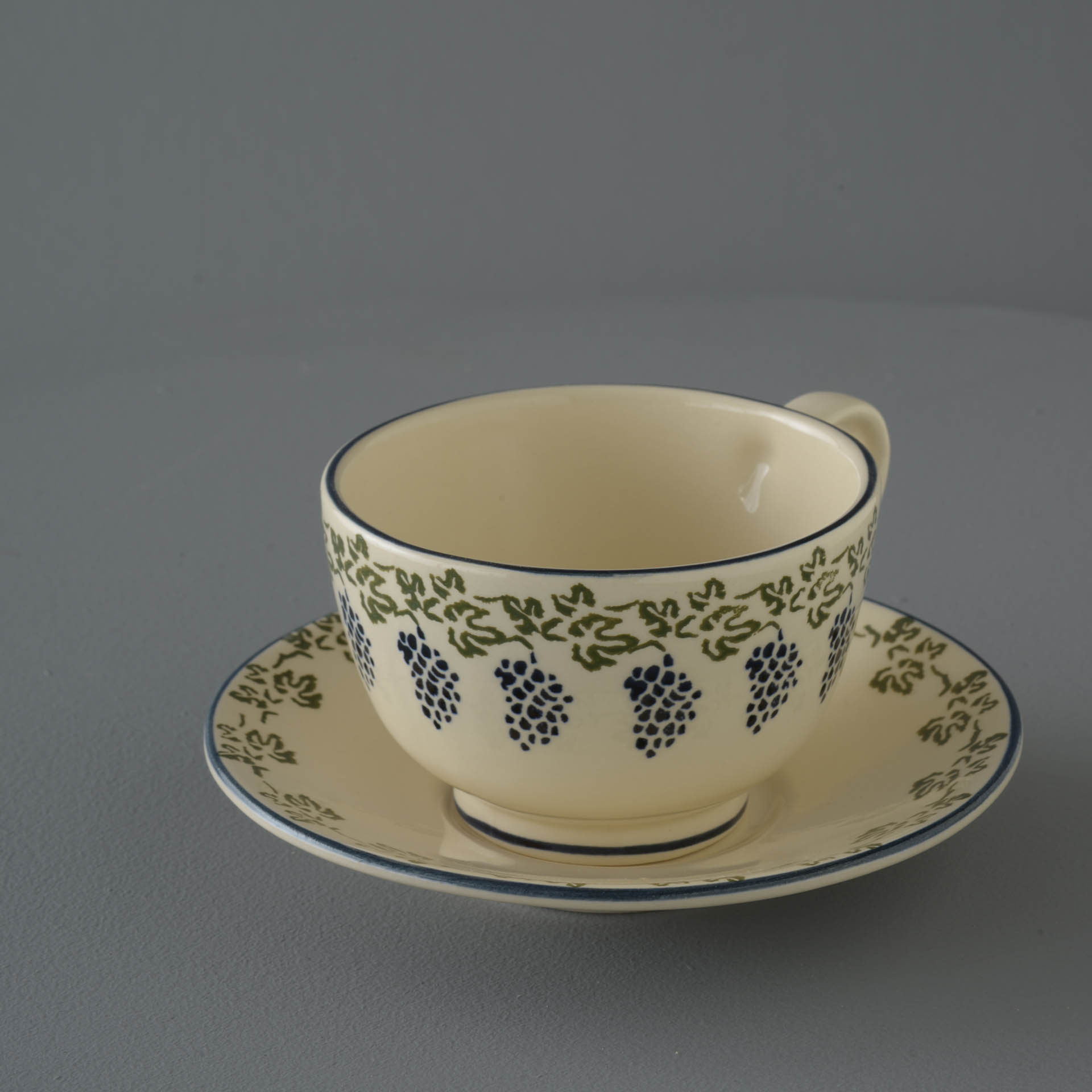 Grapes And Vine Cup & Saucer - Breakfast Size