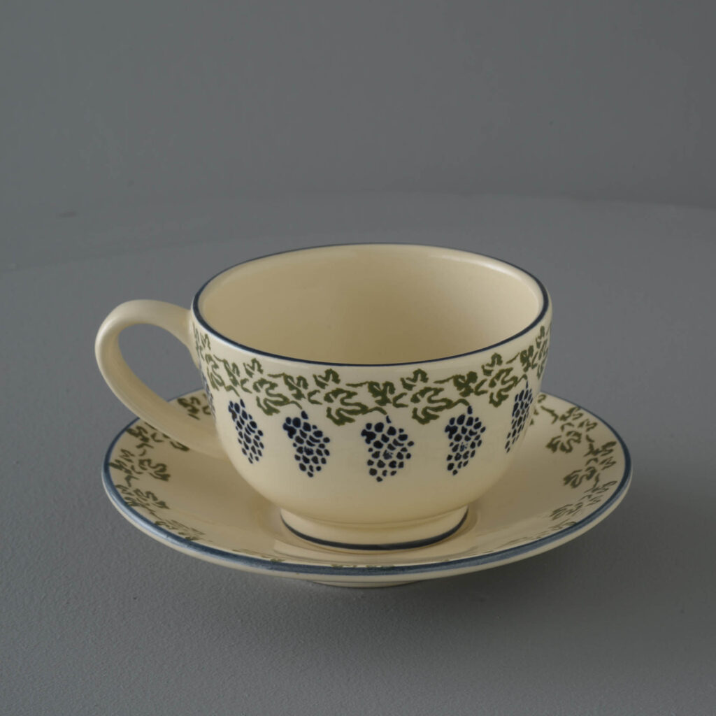 Grapes And Vine Cup & Saucer - Breakfast Size