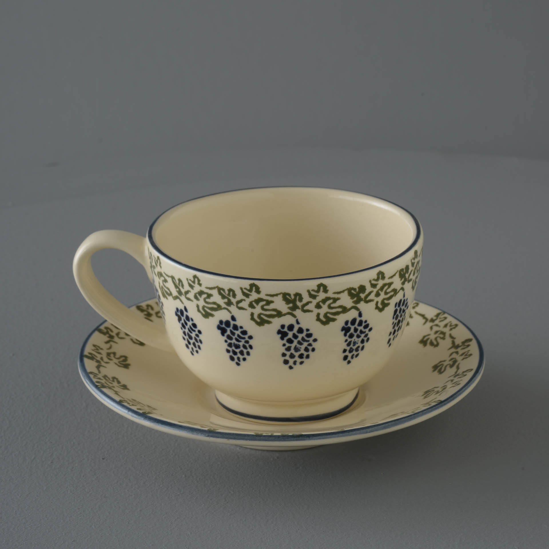 Grapes And Vine Cup & Saucer - Breakfast Size