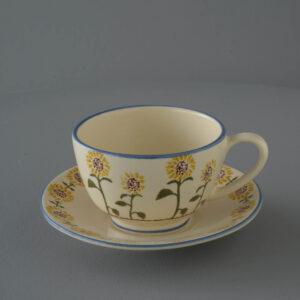 Sunflower Cup & Saucer - Breakfast Size