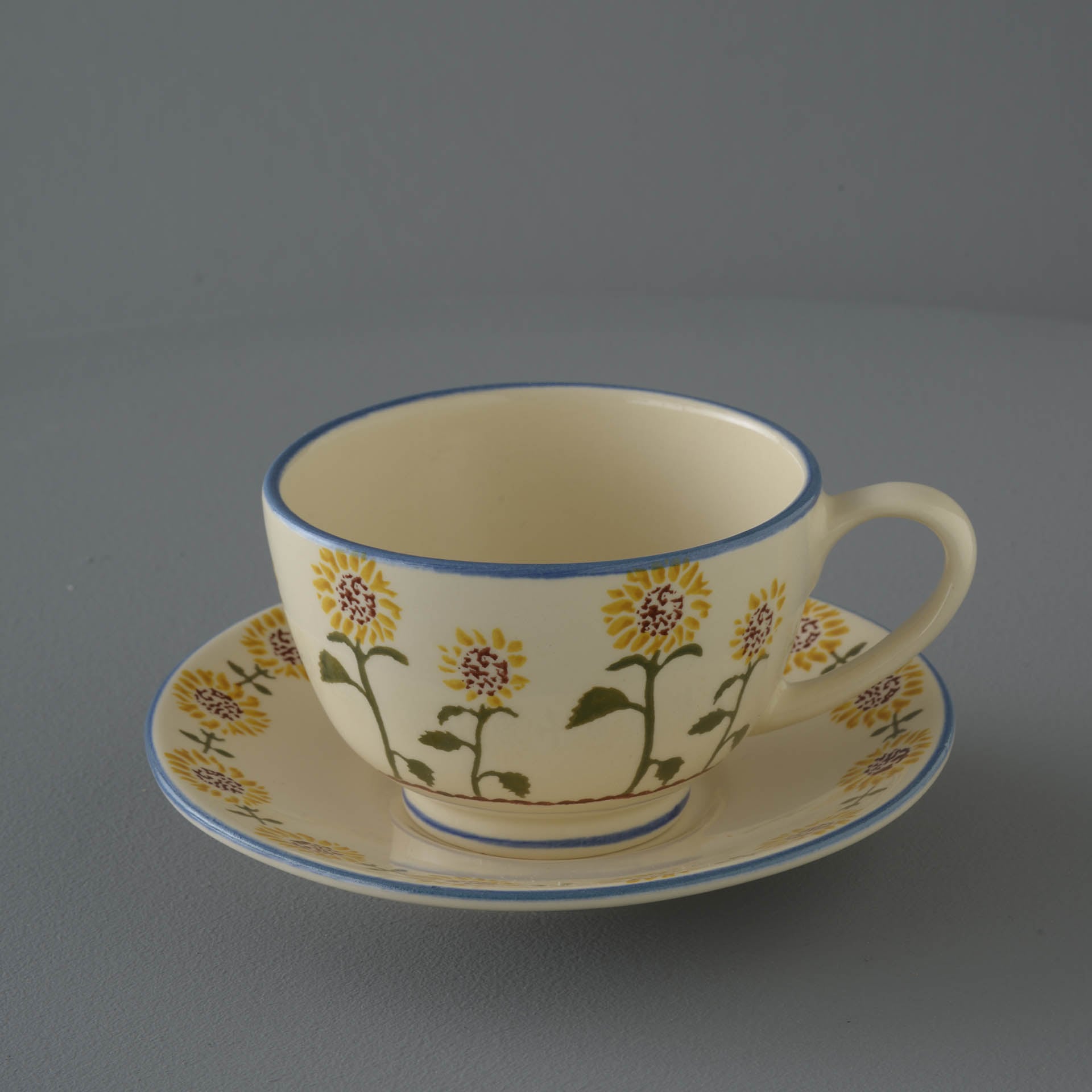 Sunflower Cup & Saucer - Breakfast Size
