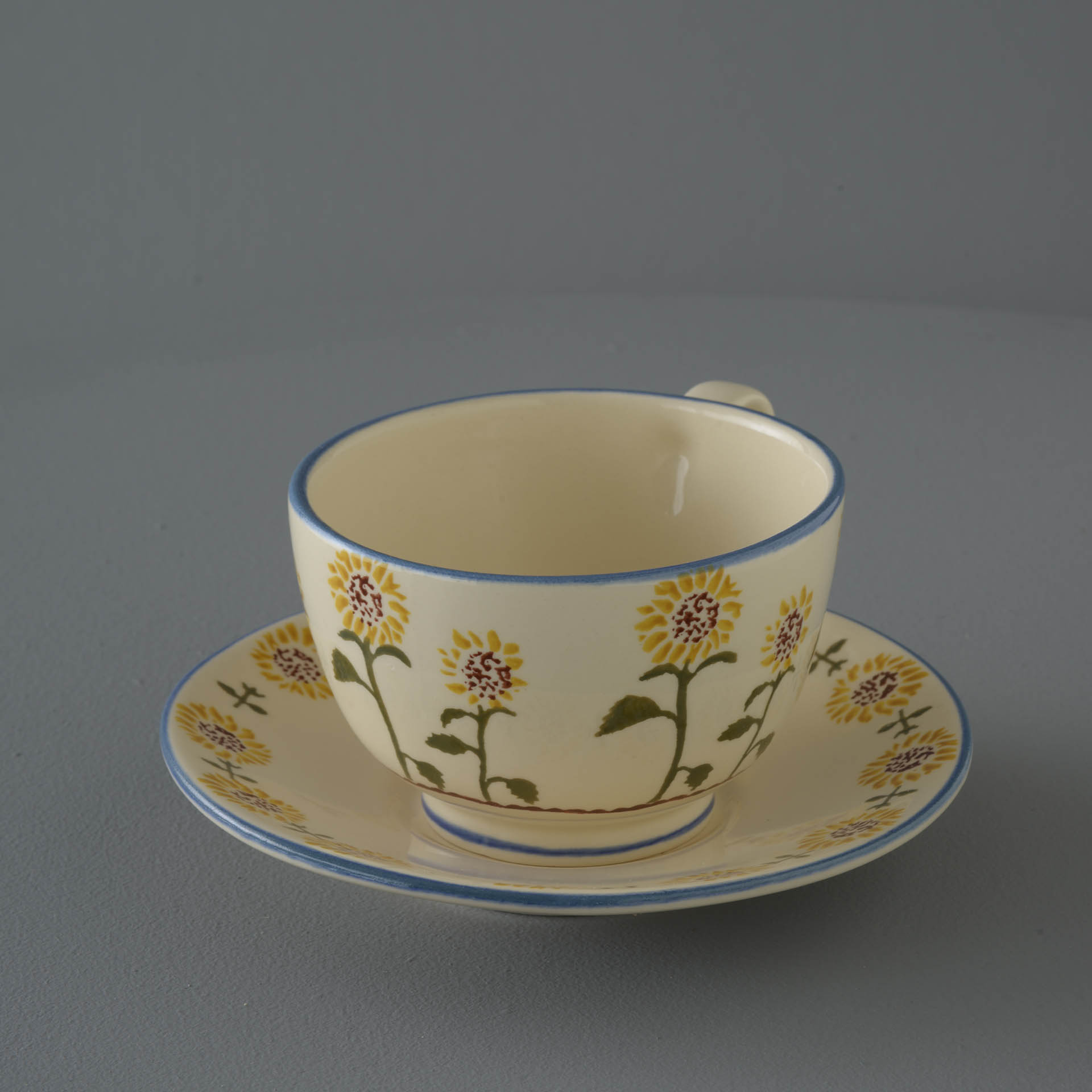 Sunflower Cup & Saucer - Breakfast Size