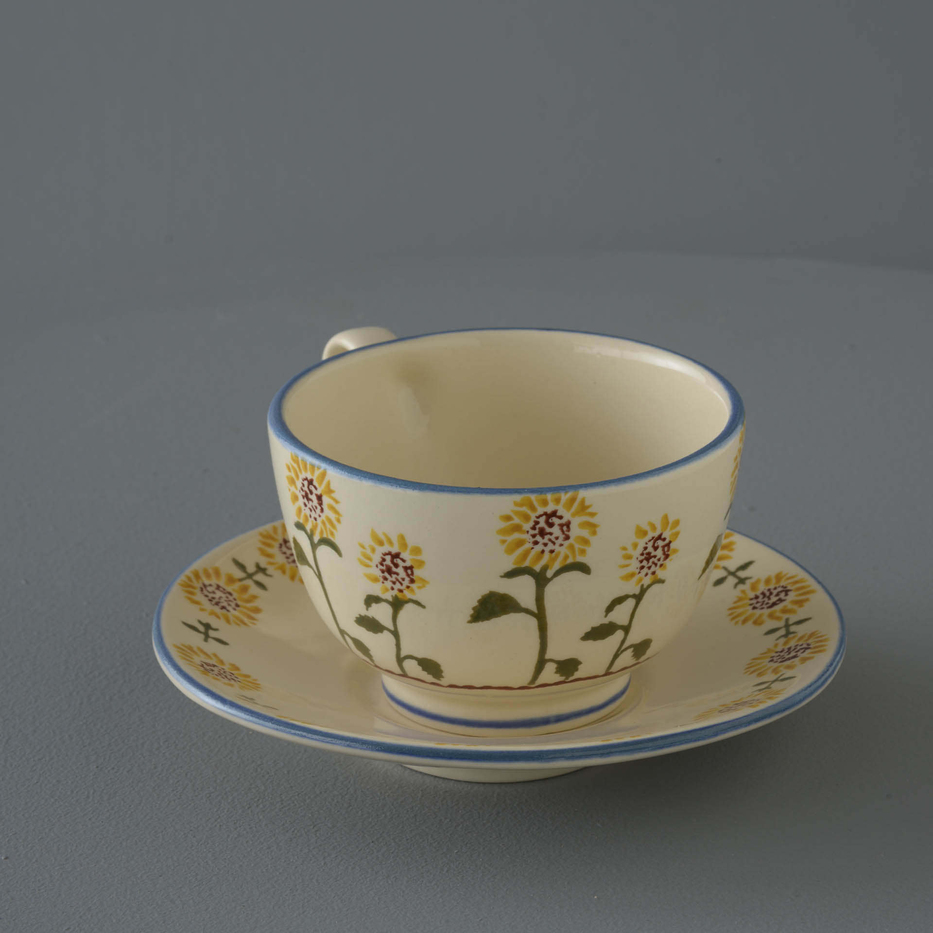 Sunflower Cup & Saucer - Breakfast Size